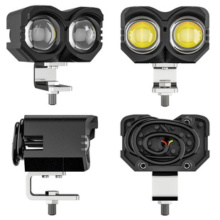 30W Yellow and White Light Led Car Spotlight 3-Inch 8D Two-Color Front Bumper Fog Light Truck Pickup Suv Modified Work Light