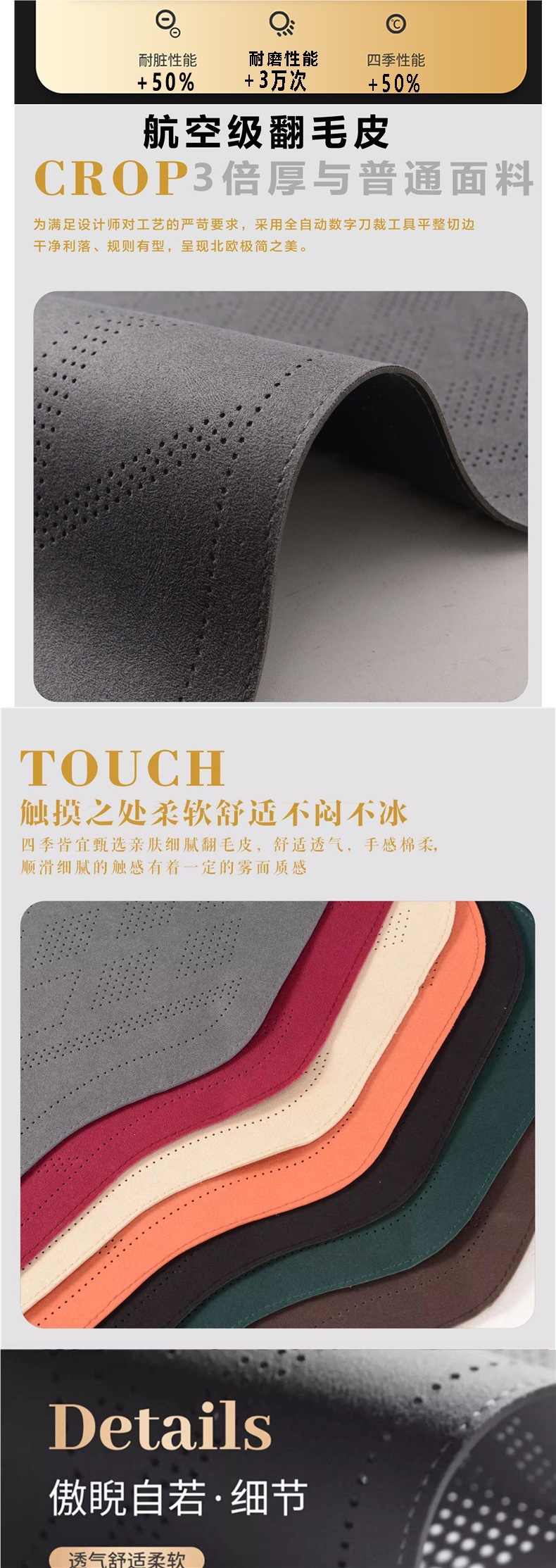 2026 Car Seat Cushion, Universal for All Seasons, Suede Leather Seat Pad, High-End Saddle Pad, Suede Seat Cover, Summer Slim Waist Design