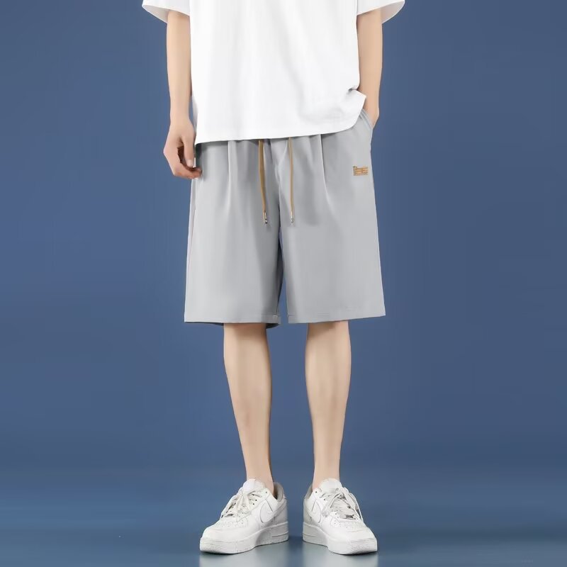 Camisas de ropa de hielo, pantalones cortos casuales para hombres, pantalones de verano delgados, pantalones de baloncesto sueltos