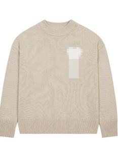 Amazon Aliexpress Amazon Supply Pure Color Heart Letters Korean Style Jacquard Knitted Long-Sleeved Sweater Loose