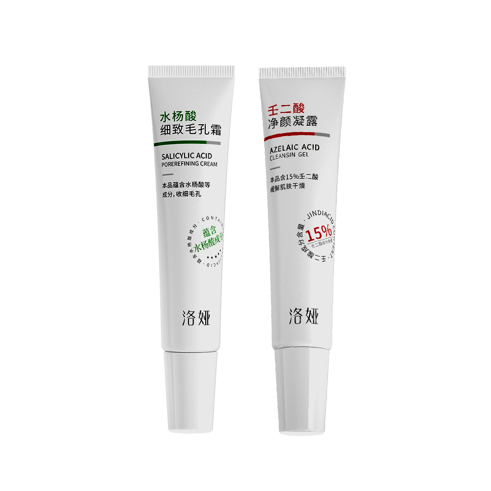 15% de ácido azelanico limpiando la piel crema de gel para eliminar el acné de puntos negros contraer los poros de ácido salicílico fina combinación de crema de poros