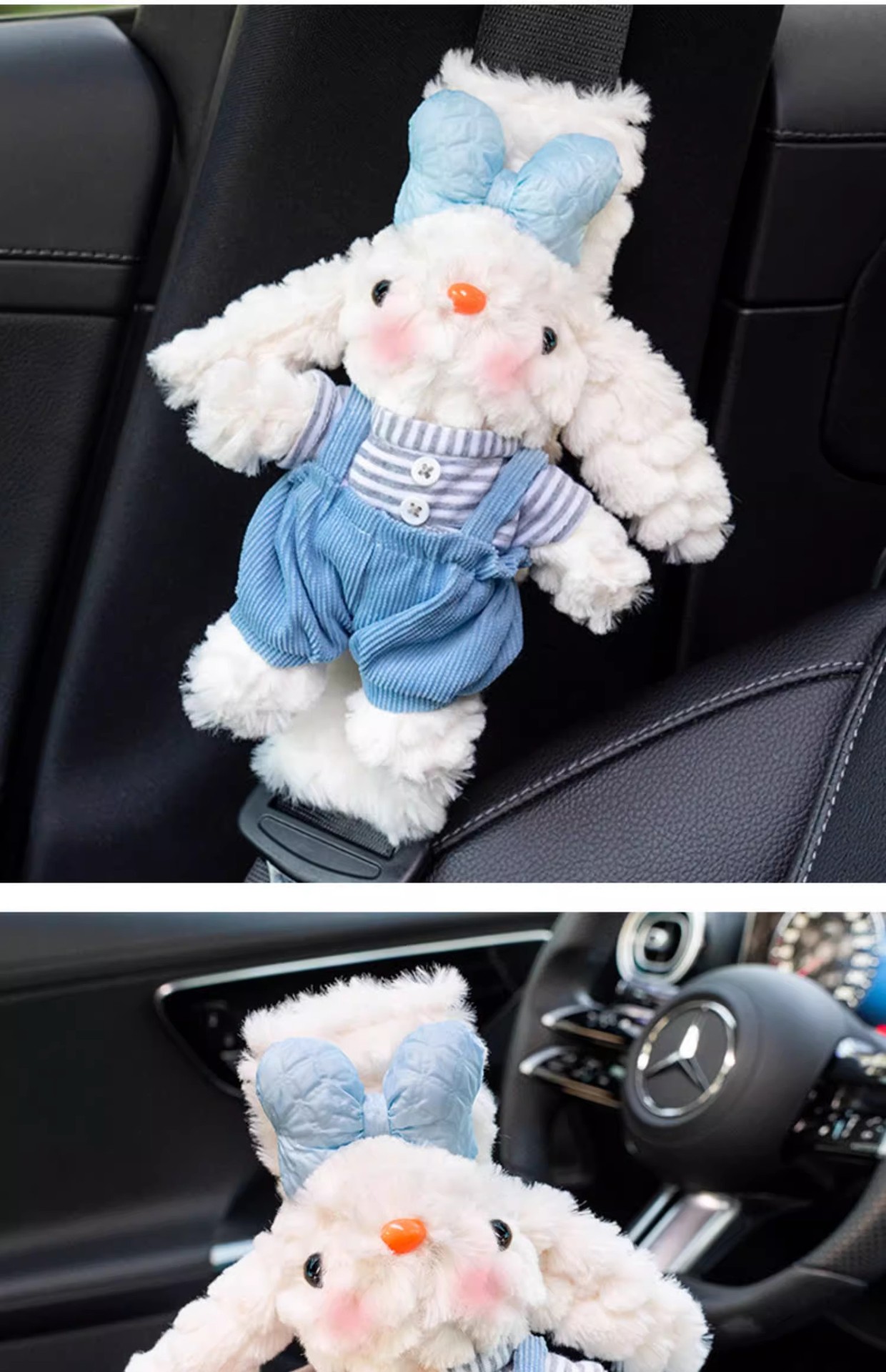 Fairy Rabbit Car Safety Belt Protective Cover Anti-Neck High-Level Girl's Cute Plush Doll Car Shoulder Cover