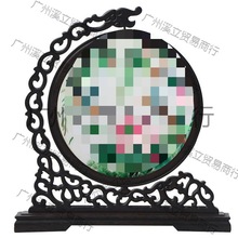 厂家批发苏绣双面绣苏州手工刺绣屏风成品摆件新中式台屏工垒德株