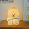 Cartoon cute table lamp for bed, lantern for children's room, sweet hair band, night light, decorations, with little bears