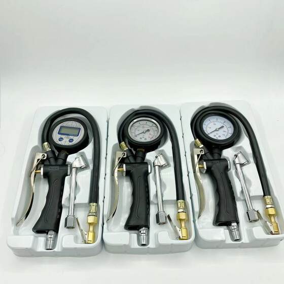 Air Pressure Gauge Tire Pressure Gauge with Inflatable Car Tire Pressure Gauge Digital Display Truck Tire Pressure Monitoring High-Precision Air Gun