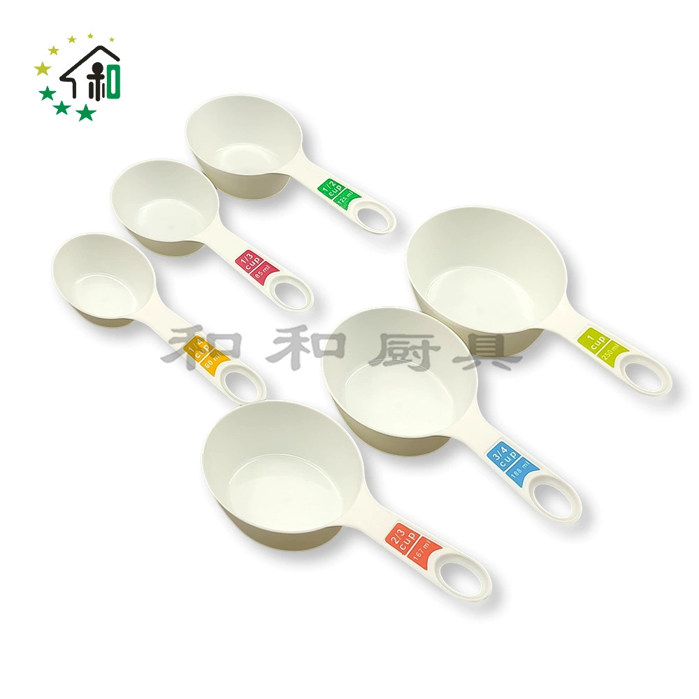 Set, measuring cup, milk powder, plastic measuring spoon, 6 pieces, handmade