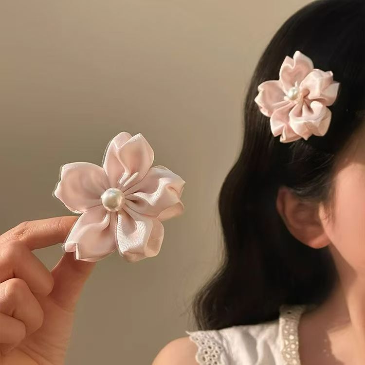 春のお出かけピンク桜の花ヘアピンヘアピン前髪ブローチパールイン写真撮影サイドクリップ|undefined