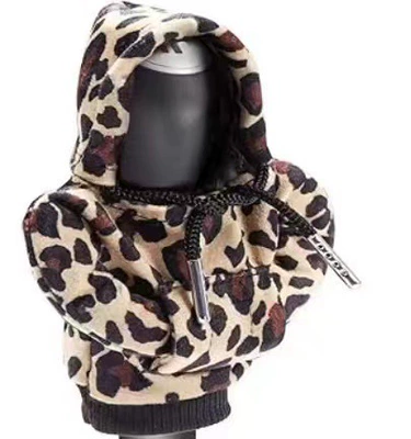 Sürətlər qutusu və əl tormozu başlıqları warm and cute, car gear - leopard-print-sweatshirt-style-gear-shift-cover