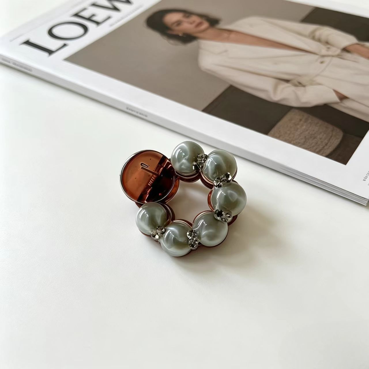 65#【그레이】작은 둥근 구슬【4cm】