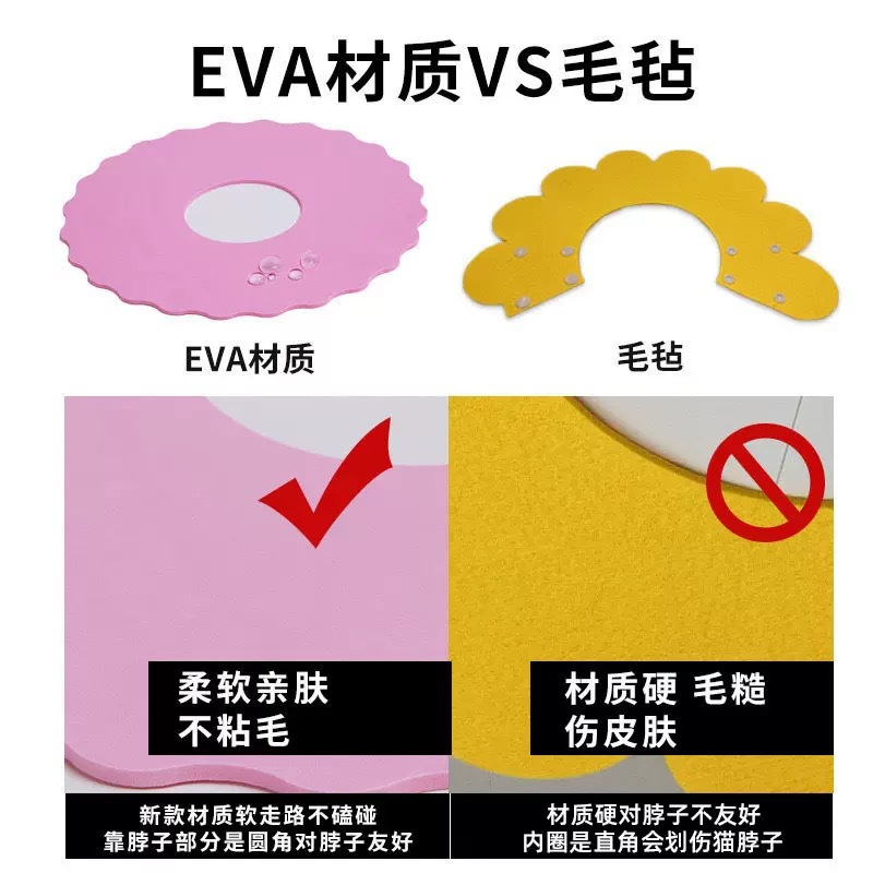 伊丽莎白圈犬EVA高弹加厚宠物头套可调节项圈术后恢复防舔防咬圈