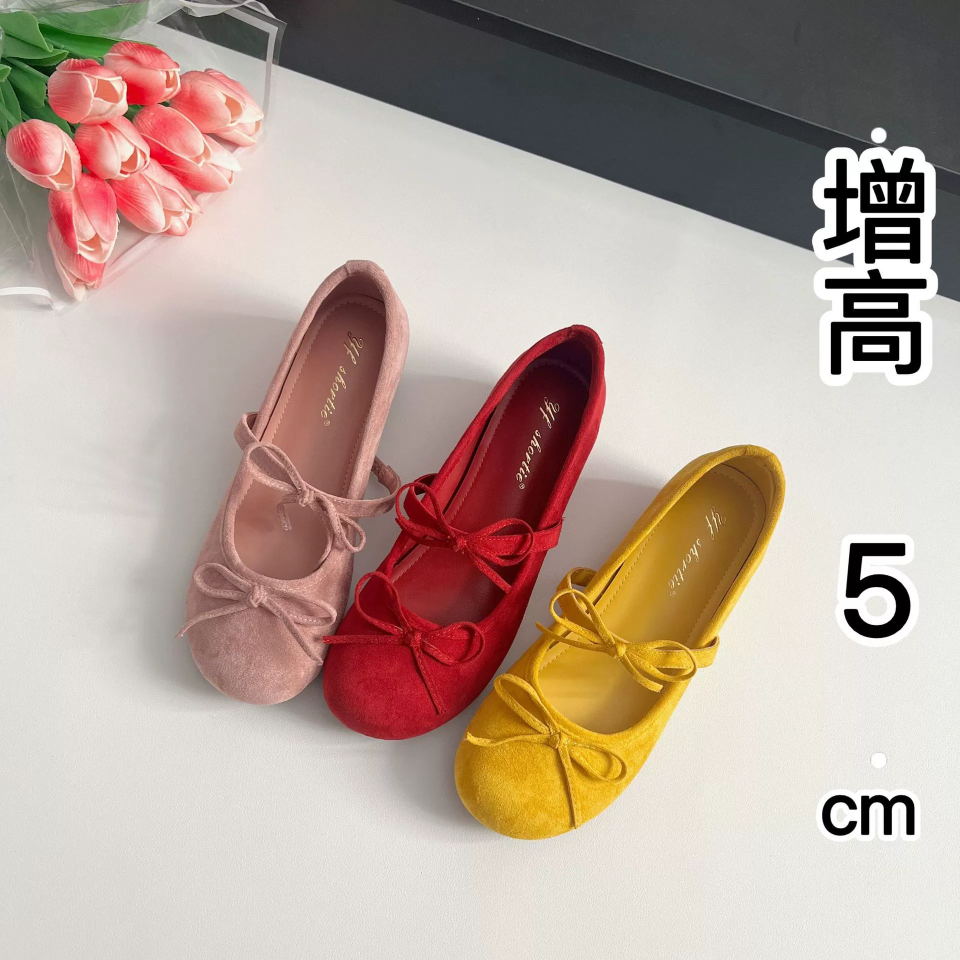 Увеличение на 5 см бант круглой головы Мэри Джейн обувь женская весна 2025 года новый маленький ароматный ветер