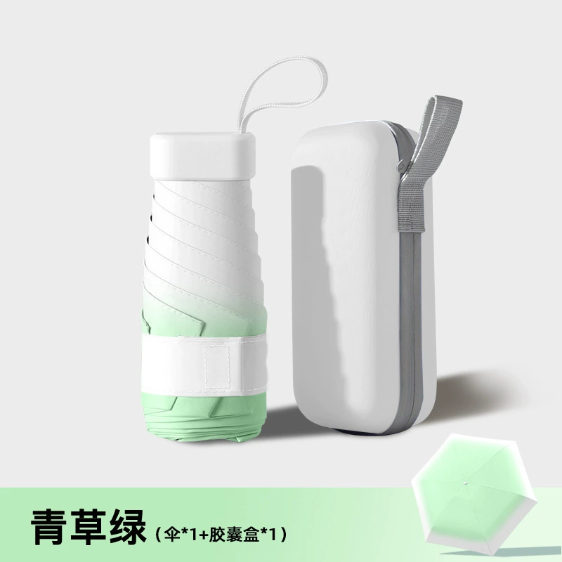 Fresh umbrella for students, handheld small capsule, gradient, sun protection, UF-protection