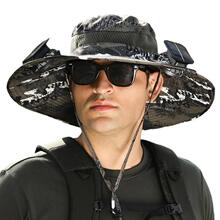 L 84019 Solar Fan Hat ̫���ܷ���ñ�羳����ͨ��ó��
