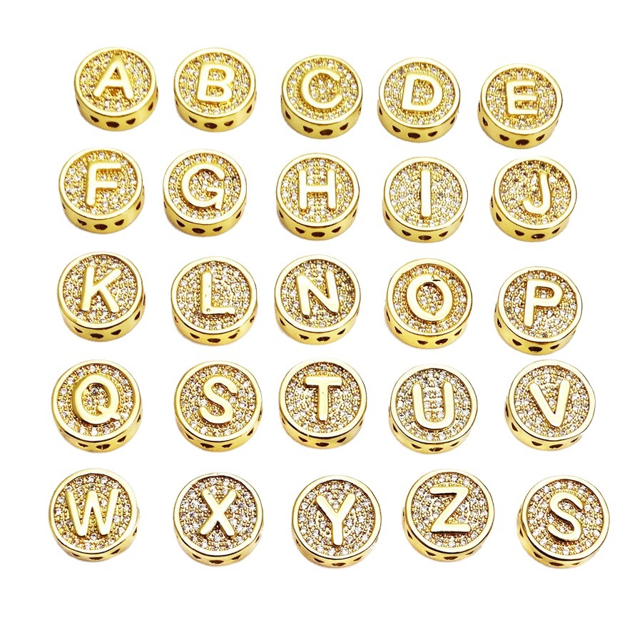 Golden bracelet with letters