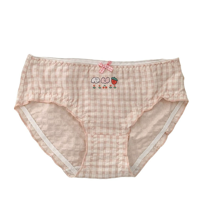 N8057 Fat MM Bubble Lauret милая девушка, поясной штанги, хлопковый средний уровень талии, низкая талия, японское сладкое женское нижнее белье