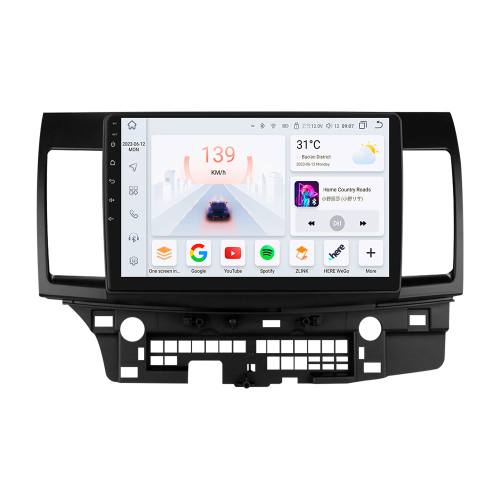Navegador Android transfronterizo adecuado para 07-12 Mitsubishi Lancer Bluetooth WIFI navegación del coche todo en uno GPS