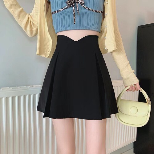High-waisted Design Semi-slip Dress for Plus Size Women, Autumn/Winter New Women's Fashion Korean Version Irregular Hip Covering Versatile A-line Short Skirt
