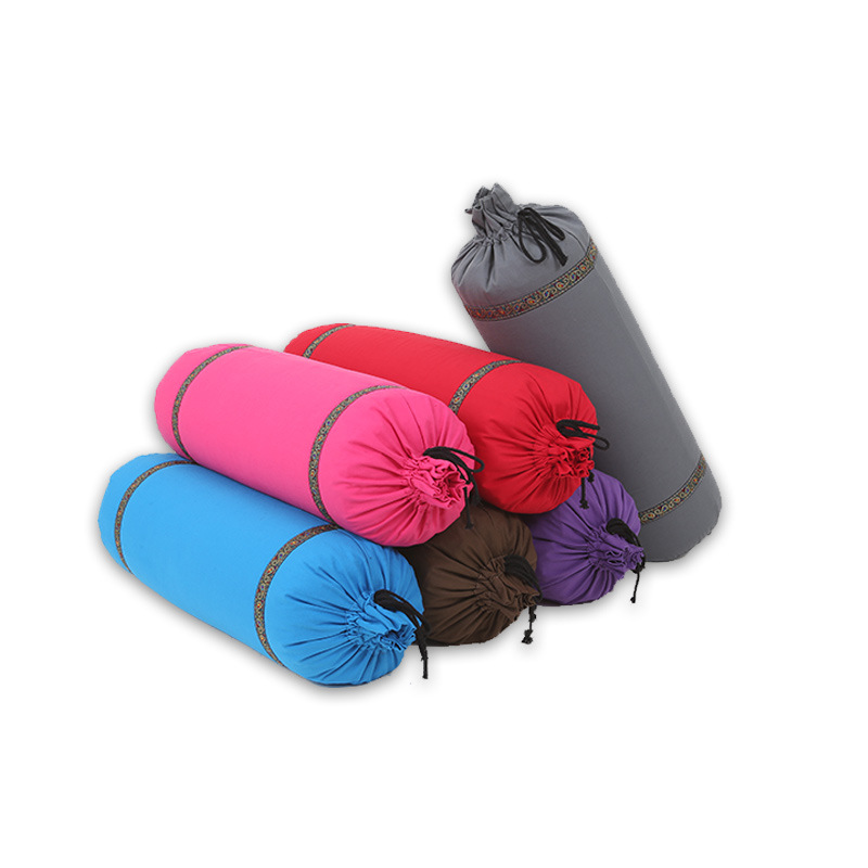 【厂货通】艾扬格新款圆柱形瑜伽靠垫孕妇抱枕荞麦皮瑜伽抱枕批发