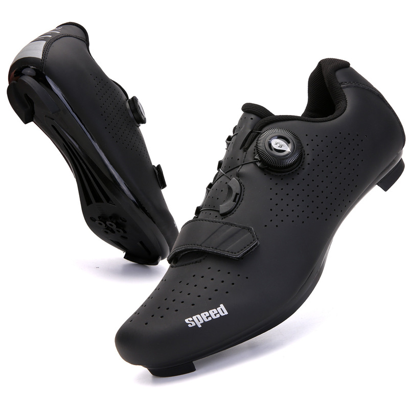 Road Mountain Men's and Women's Lock-Free Bicycle Shoes, Off-Road Hard-Soled Spinning Bike Riding 896-1