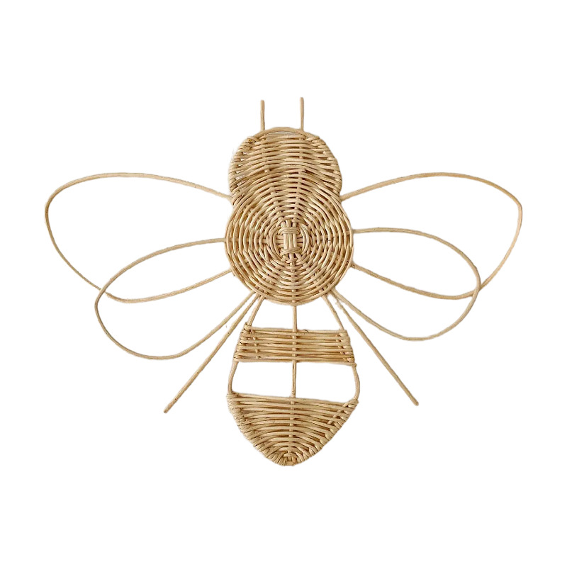 Tejido a mano de caña colgante de pared decoración de abeja red decoración de pared europea americana colgante de pared