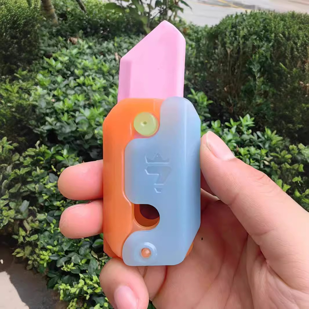 cuchillo de rábanos borradores descompresión juguete estudiantil cuchillo de rábanos de gravedad