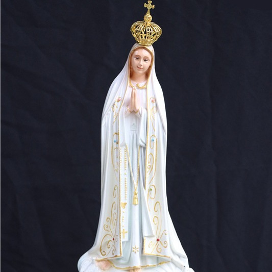 50cm Italia Fátima Virgen María Mirando la Estatua de la Casa de la Iglesia Estatua Decoración Personaje Principal Salón