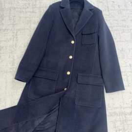 金智妮jennie同款阔版毛呢外套女2025冬季新款收腰长款加厚呢大衣