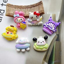 新款卡通太空库米奶油胶diy手机壳头饰发夹洞洞鞋水杯 树脂配件