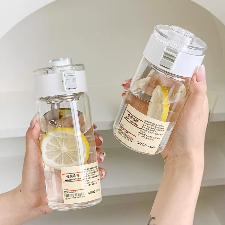 無印高硼硅玻璃杯夏季茶隔男女耐高溫便攜水杯高顏值杯子圓形