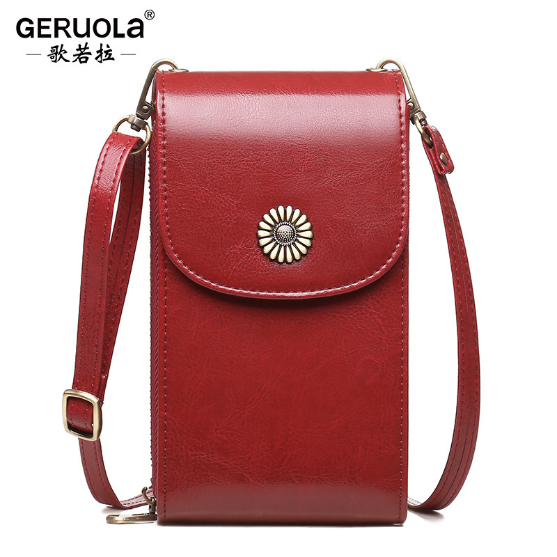2025 nuevo bolso para teléfono móvil para mujer, bolso pequeño de mensajero de verano, hombro de cuero para teléfono móvil, mini bolso vertical para teléfono móvil para mujer