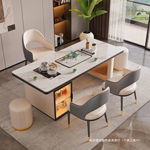 简约现代岩板茶桌椅组合轻奢阳台烧水壶一体办公室石板小茶台茶几