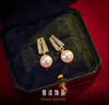 2# double row pearl stud earrings