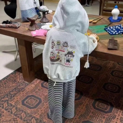 女童外套春装2025新款大童洋气时髦卫衣女孩春秋季连帽儿童装上衣