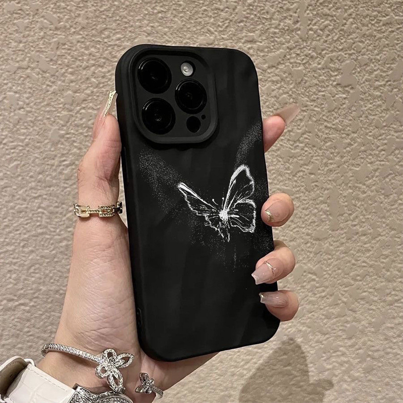 Casual Butterfly Suitable for Apple 17 Mobile Phone Case Iphone16Promax Anti-Fall 12/14/13 Stylish 15