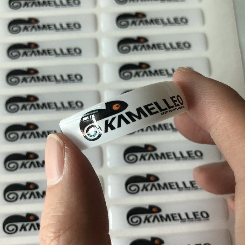 文具滴胶标贴不干胶银色金色水晶标贴透明滴塑标签机器铭牌标贴纸