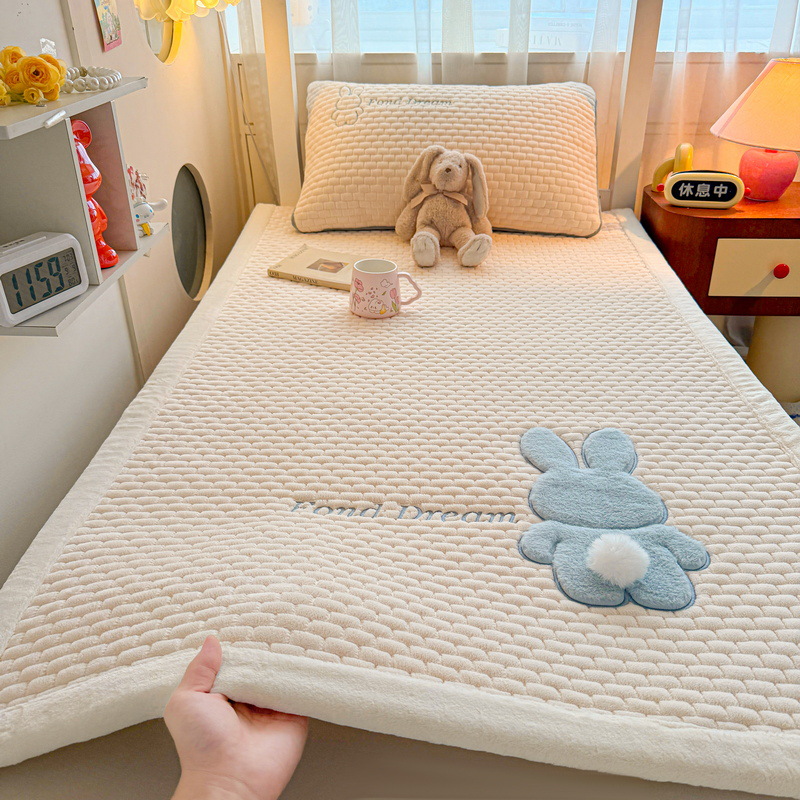 Milk Velvet Special Mattress for College Student Dormitories 90X190 Single Soft Cushion Quilt Autumn and Winter Dormitory Bunk Mattress