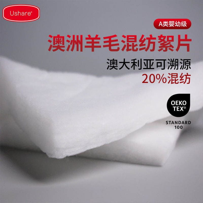 Custom-Made Australian Fine Imitation Wool Batting, Mercerized Australian Wool Fine Cashmere Quilted Quilt Core, Australian Wool Cotton