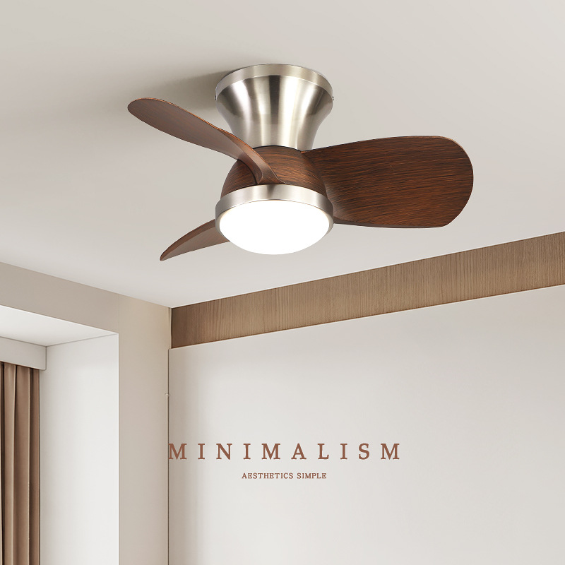 Household Ceiling Fan Lamp New Restaurant Silent Living Room Bedroom Variable Frequency Electric Integrated Fan Chandelier H