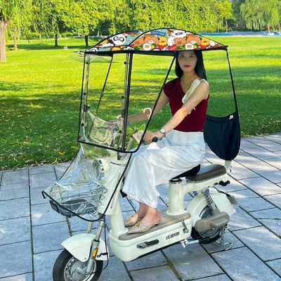 Elektromobil üçün ön şüşə çətiri (günlük) – scooter rain canopy, small electric - cute-pet-paradise-removable-tailgate-with-large-opening-only-suitable-for-small-vehicles-the-car-has-rearview-mirrors-take-a-photo-of-this-model