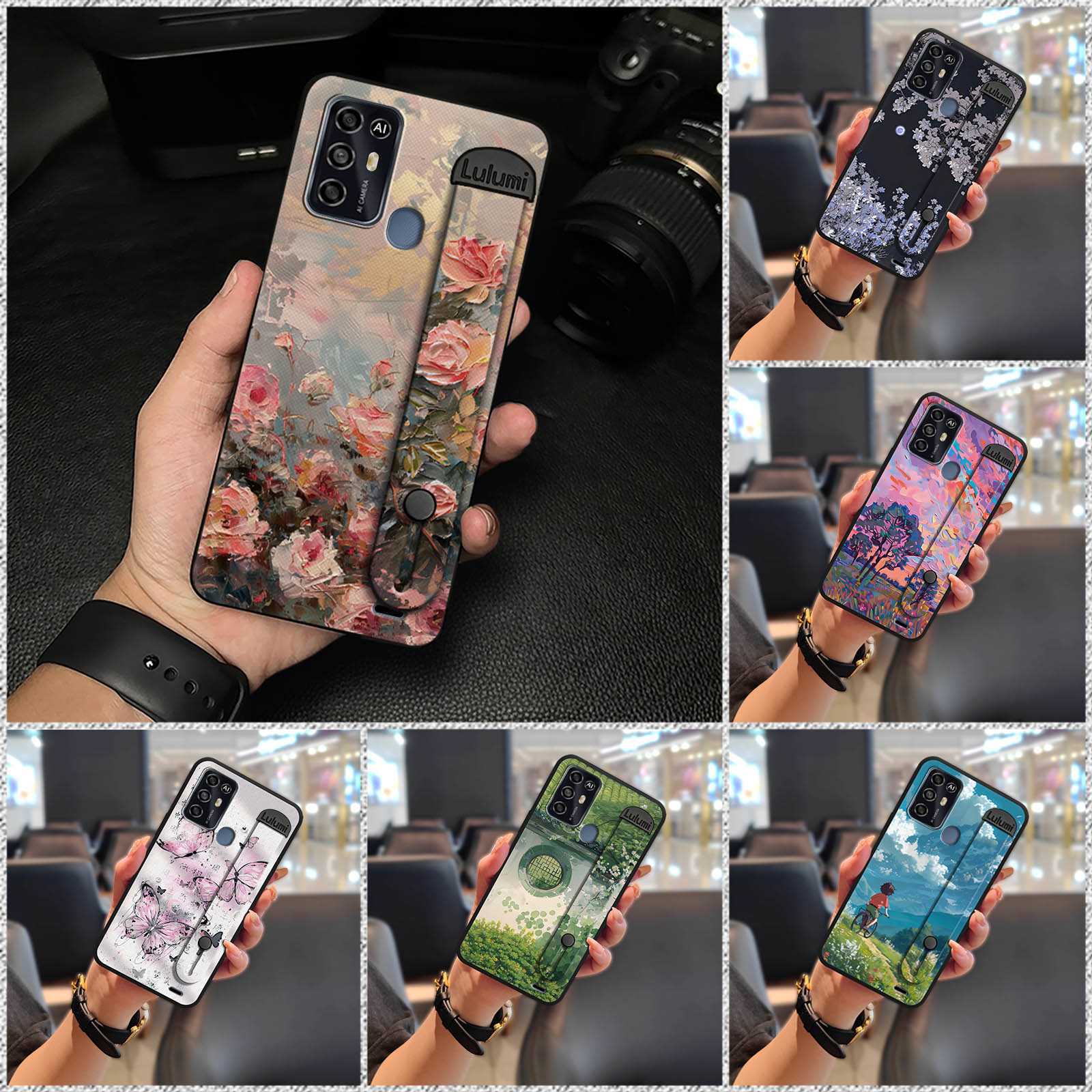 适用中兴手机壳腕带绘画潮流防尘硅胶散热创意男女款个性全包