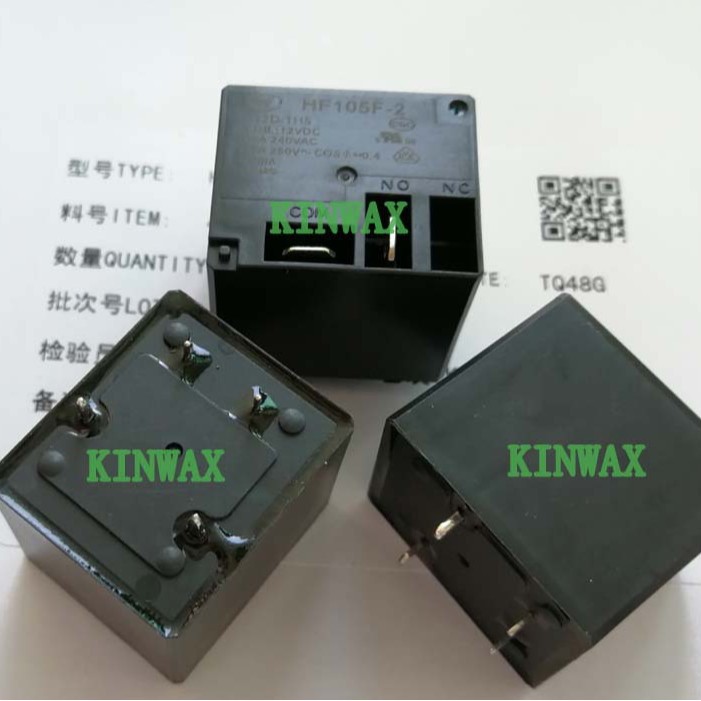 HF105F-2/018D-1DSTF 继电器一组常闭4脚30A240VAC线圈电压