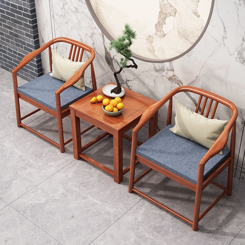 3x New Chinese style solid wood Taishi chair three-piece set home armchair bed and breakfast hotel coffee table chair combination master tea chair surround