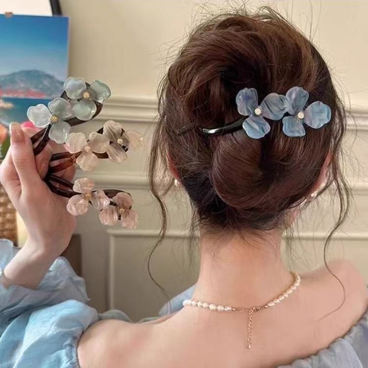 Vintage High-End Floral Twist Hair Clip for Women 2025 New Sweet Style Back-Of-The-Head Bun Hairpin Hair Accessory Vintage High-End Floral Twist Hair Clip for Women 2025 New Sweet Style Back-Of-The-Head Bun Hairpin Hair Accessory