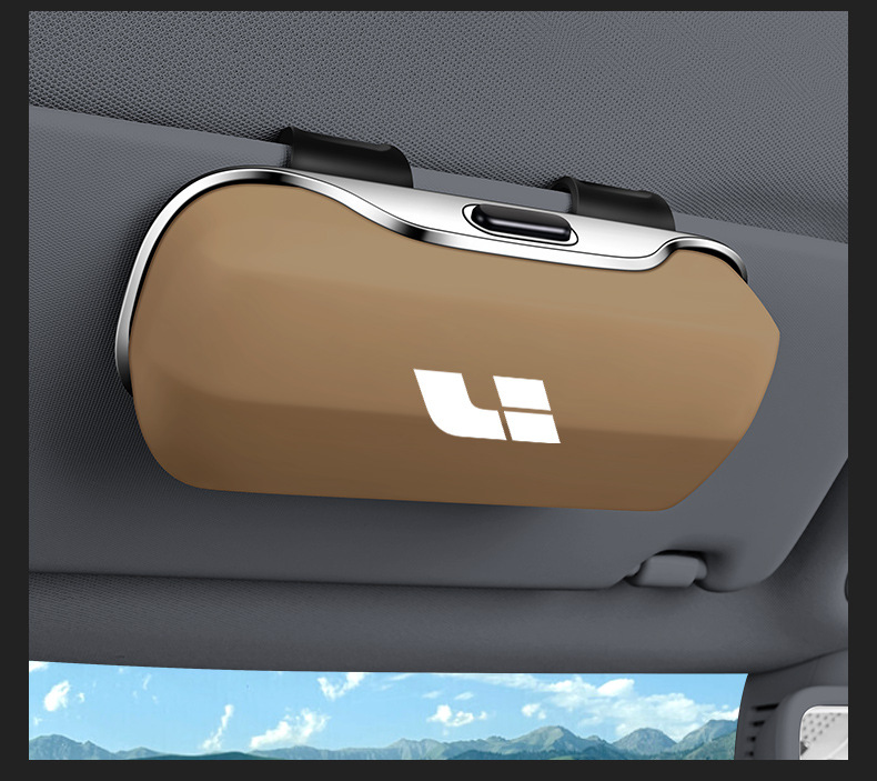 Ideal L9/L8/L7/One Car Glasses Case Car Glasses Clip Storage Box Storage Sun Visor Bill Clip