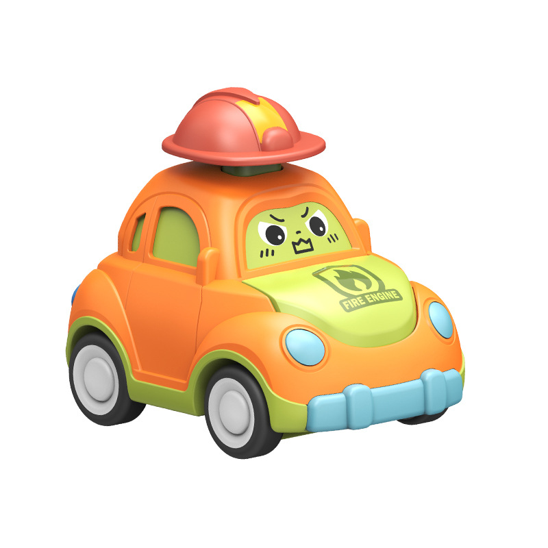 Nuevo coche de juguete infantil de presión de retroceso inercial carro de dibujos animados adorable forma puzzle juguetes divertidos al por mayor