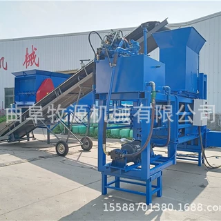 牛羊青储饲料套袋打包机 秸秆黄储打包设备 稻草花生秧套袋压块机