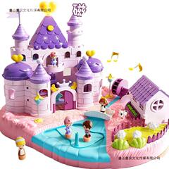 子供用ままごとおもちゃプリンセスキャッスルエルサ磁気おもちゃ男の子と女の子ギフトボックスマジックハウスインタラクティブゲーム