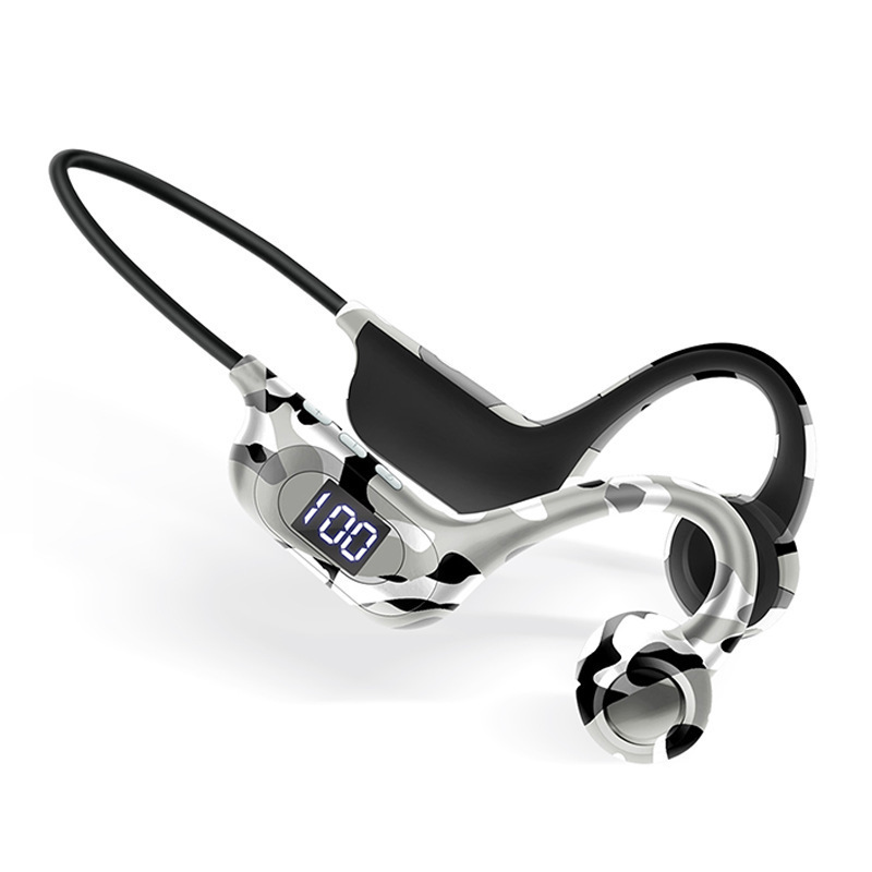 クロスボーダー新型プライベートモード振動骨伝導bluetoothヘッドセットのデジタル表示首掛け式運動長航続AKZ-G9|undefined