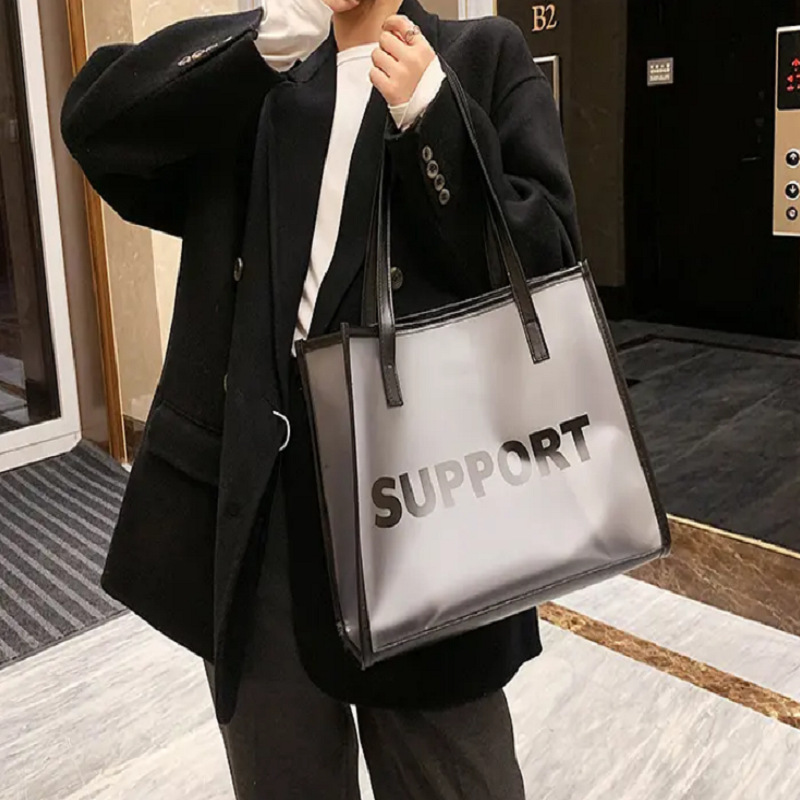 2025新款透明单肩包时尚单肩子母包休闲百搭通勤女包定制可印logo