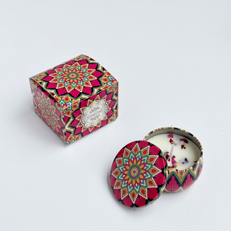 ¿Cara de soja transfronteriza con cera seca de flores? Regalos de cumpleaños de boda flores de flores de vela aromática